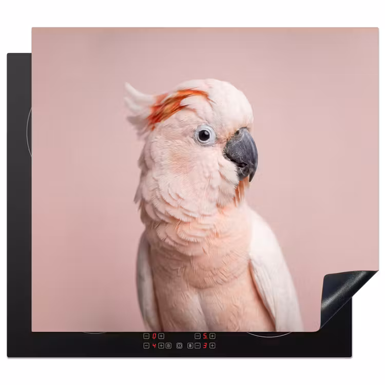 Induction hob cover - Cockatoo - Portrait - Pink — 1