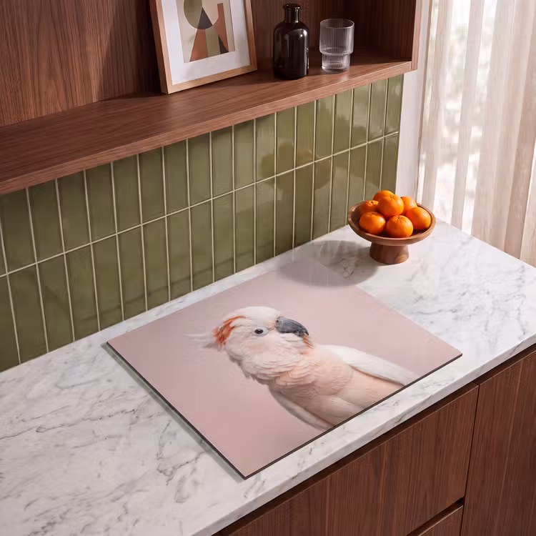 Induction hob cover - Cockatoo - Portrait - Pink — 4