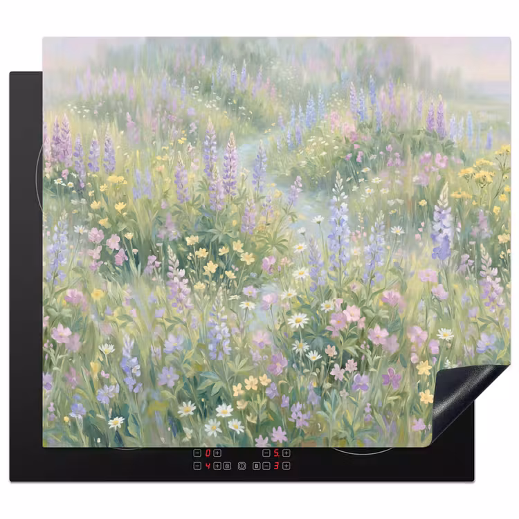 Induction hob cover - Field of flowers - Hills - Colorful — 1