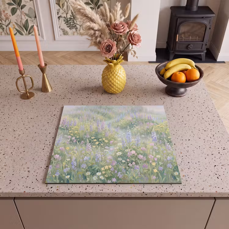 Induction hob cover - Field of flowers - Hills - Colorful — 3