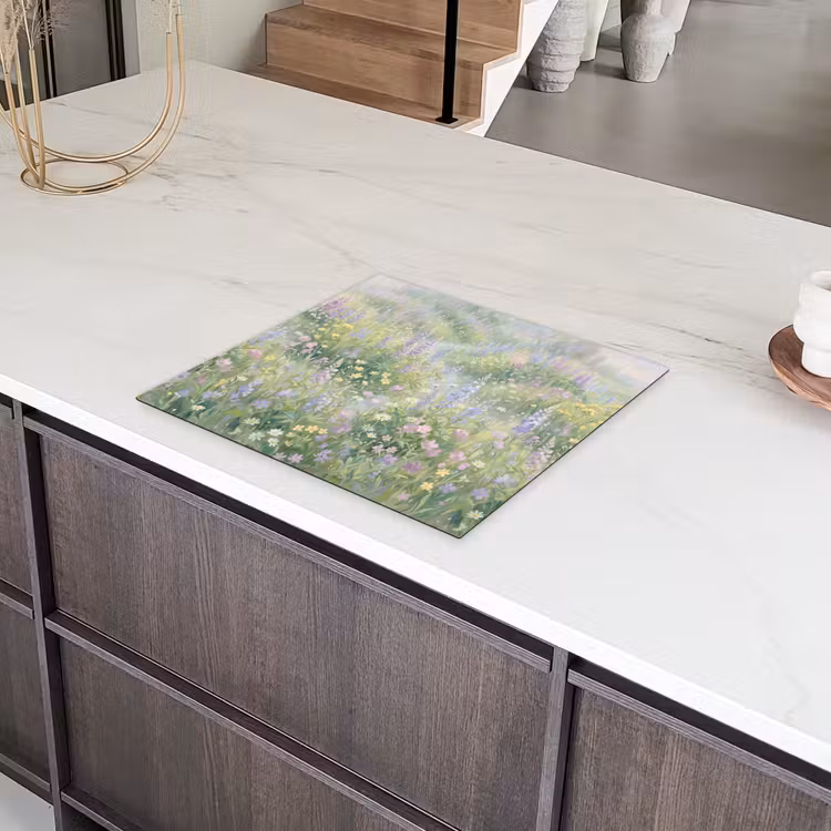 Induction hob cover - Field of flowers - Hills - Colorful — 4