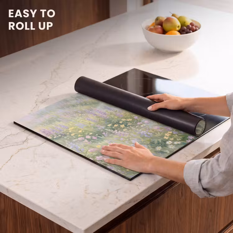 Induction hob cover - Field of flowers - Hills - Colorful — 6