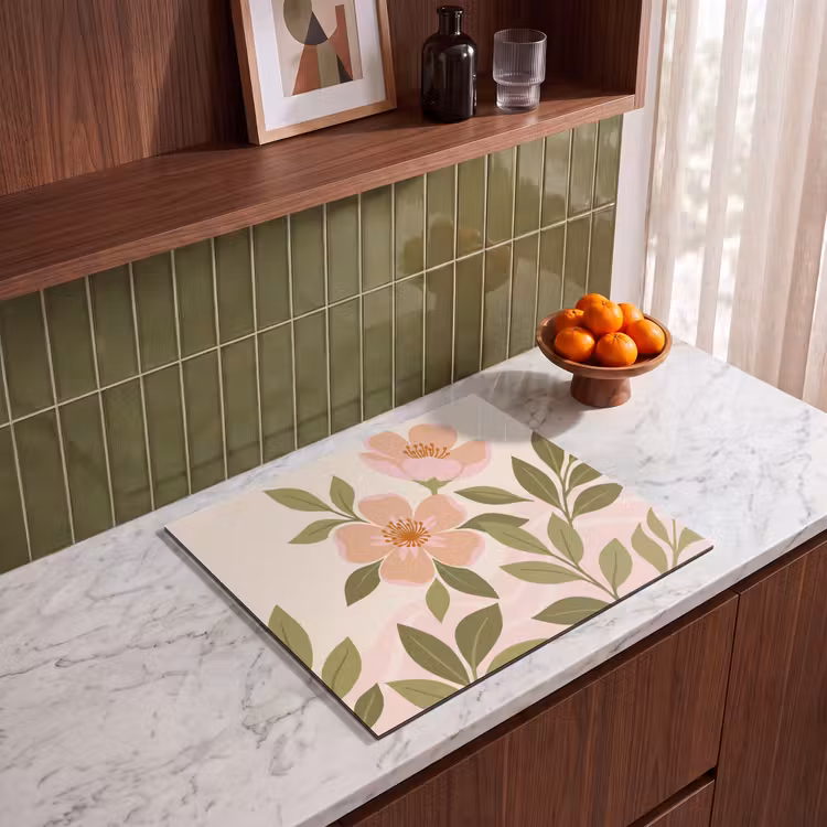 Induction hob cover - Graphic - Flowers - Pink — 4