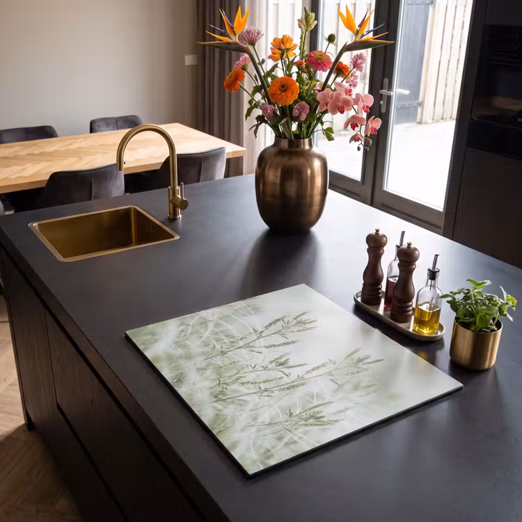 Induction hob cover - Grasses - Minimalist - Green — 2