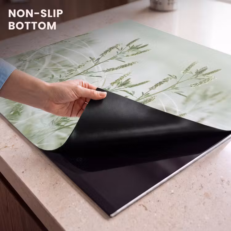 Induction hob cover - Grasses - Minimalist - Green — 5