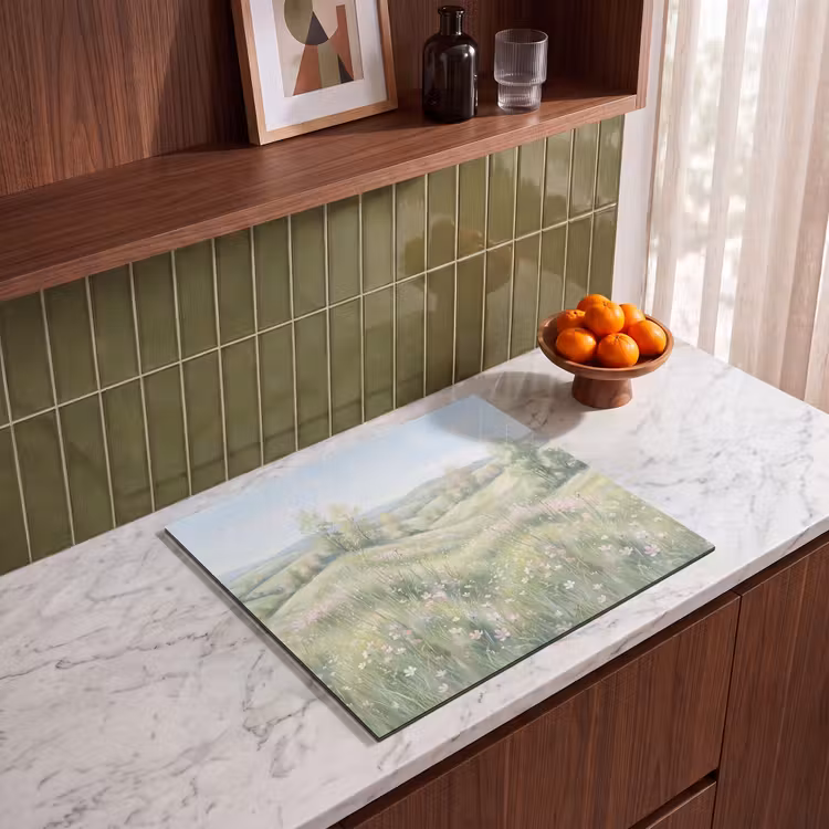 Induction hob cover - Flower field - Flowers - Green — 4