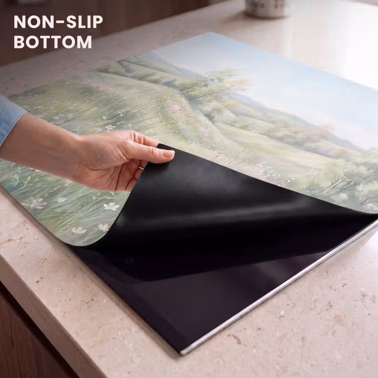 Induction hob cover - Flower field - Flowers - Green — 5