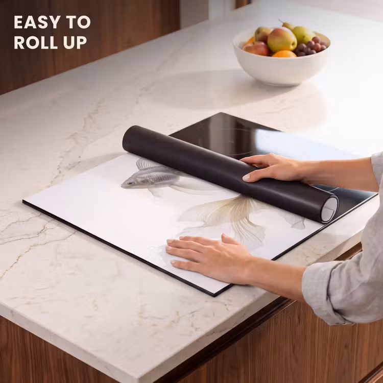 Induction hob cover - Goldfish - Modern - White — 6