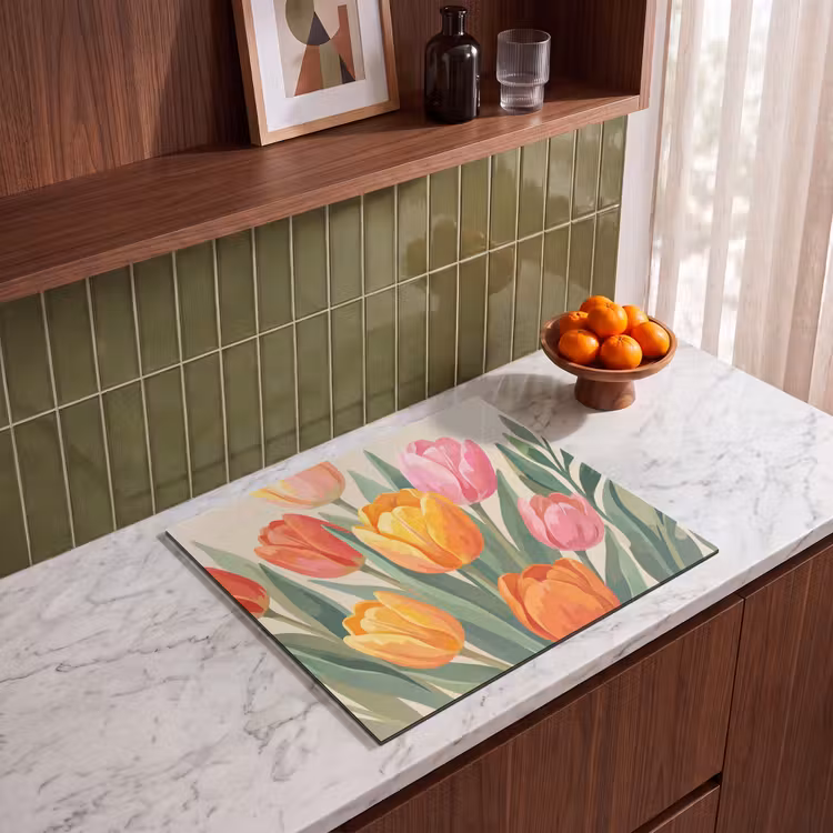 Induction hob cover - Tulips - Abstract - Colorful — 4