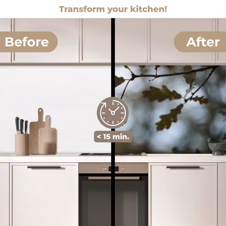 Kitchen splashback - Acorn - Oak leaf - Forest - Autumn - Nature — 3