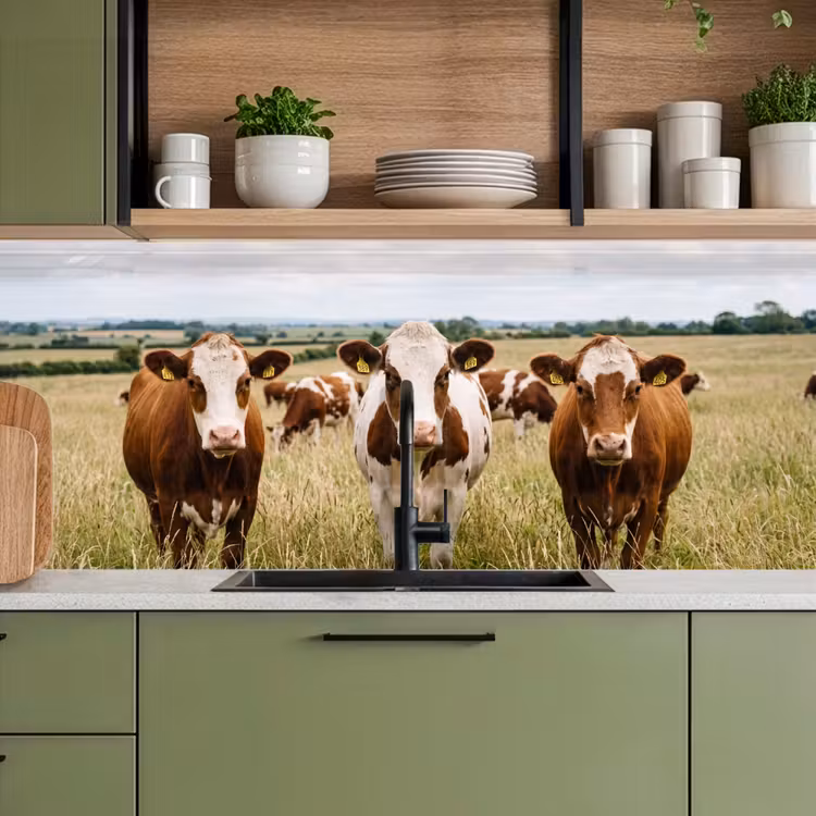 Kitchen splashback - Cows - Portrait - Meadow - Farm - Curious — 8