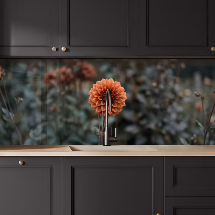 Kitchen splashback - Dahlia - Flower - Nature - Atmospheric — 6