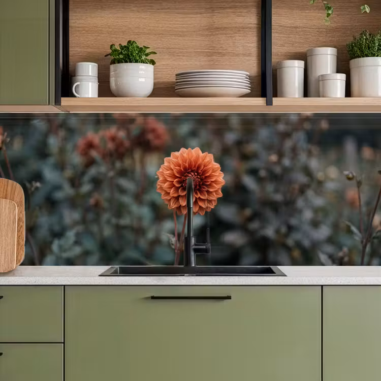 Kitchen splashback - Dahlia - Flower - Nature - Atmospheric — 8