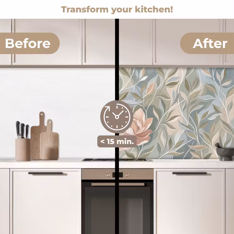 Kitchen splashback - Elegant - Romantic - Pink — 3