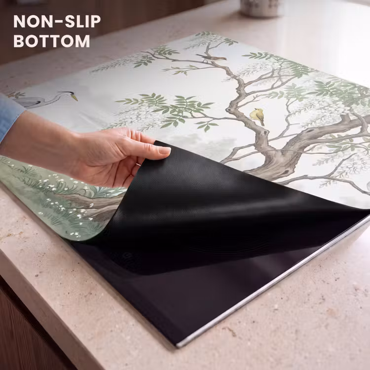 Induction hob cover - Heron - Landscape - Green — 5