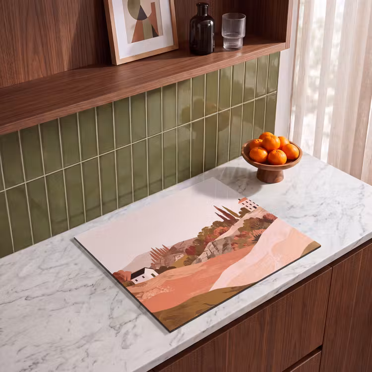 Induction hob cover - Hill landscape - Graphic - Terracotta — 4