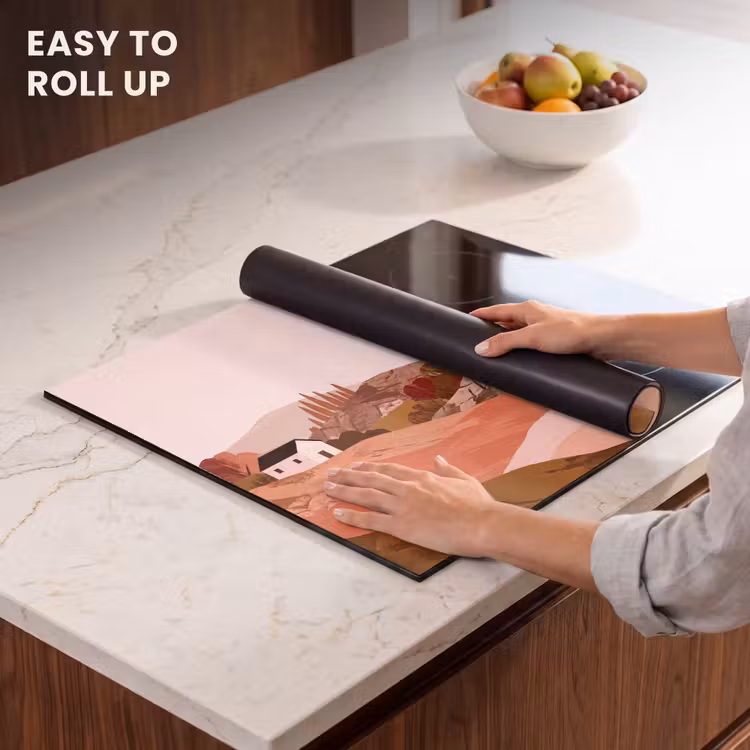 Induction hob cover - Hill landscape - Graphic - Terracotta — 6