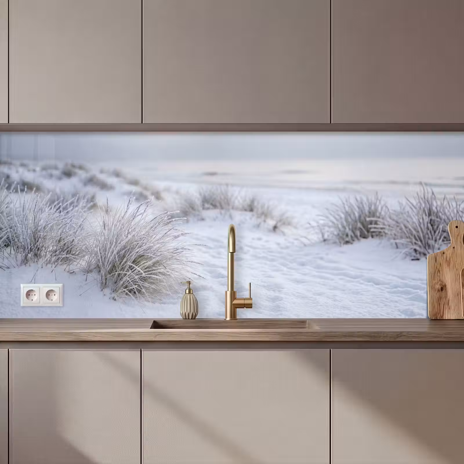 Kitchen splashback - Dunes - Snow - Beach - Winter - Serene — 1