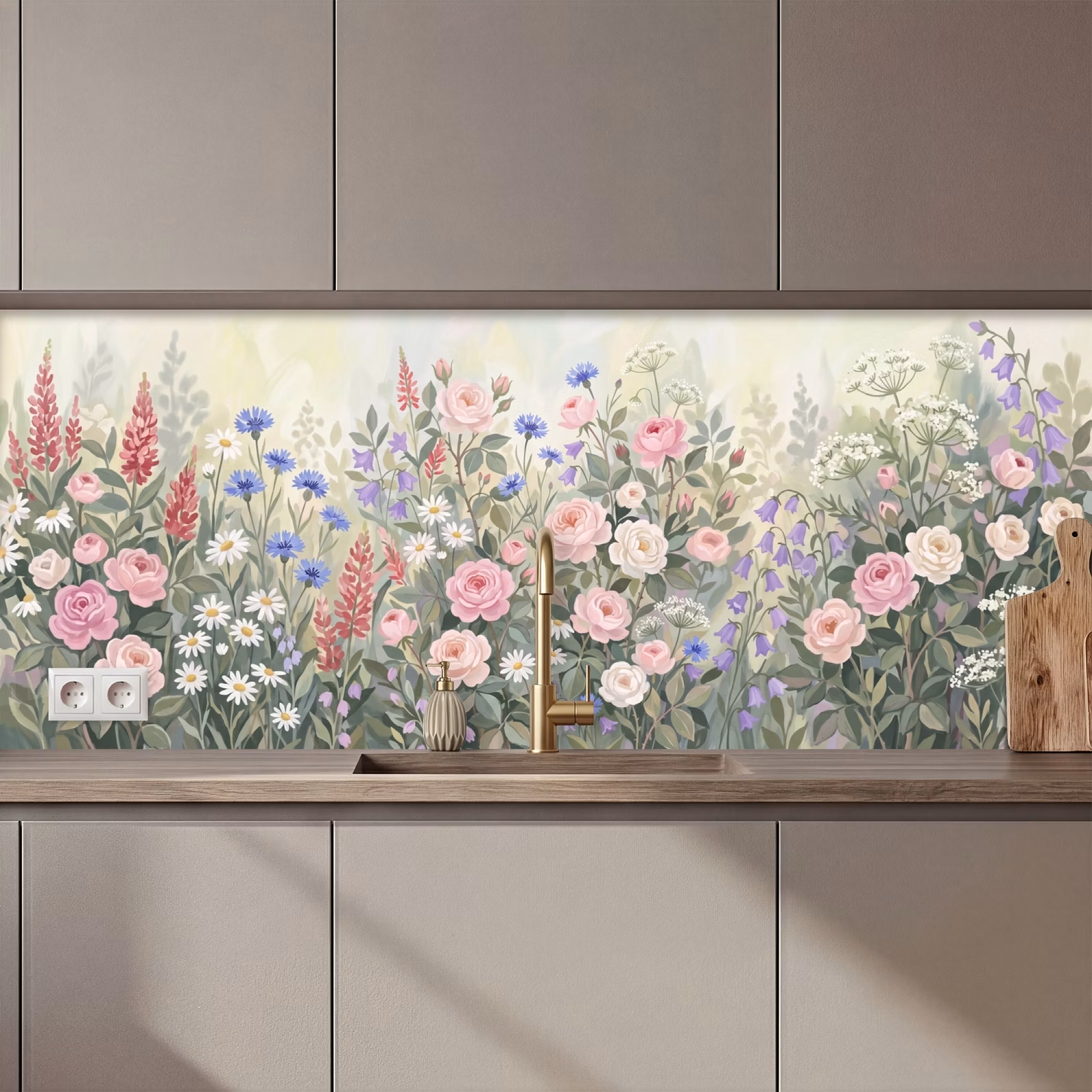 Kitchen splashback - Flowers - Garden - Nature - Colorful — 1