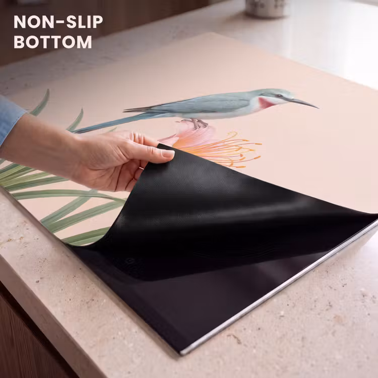 Induction hob cover - Bird - Flower - Nature - Pink — 5