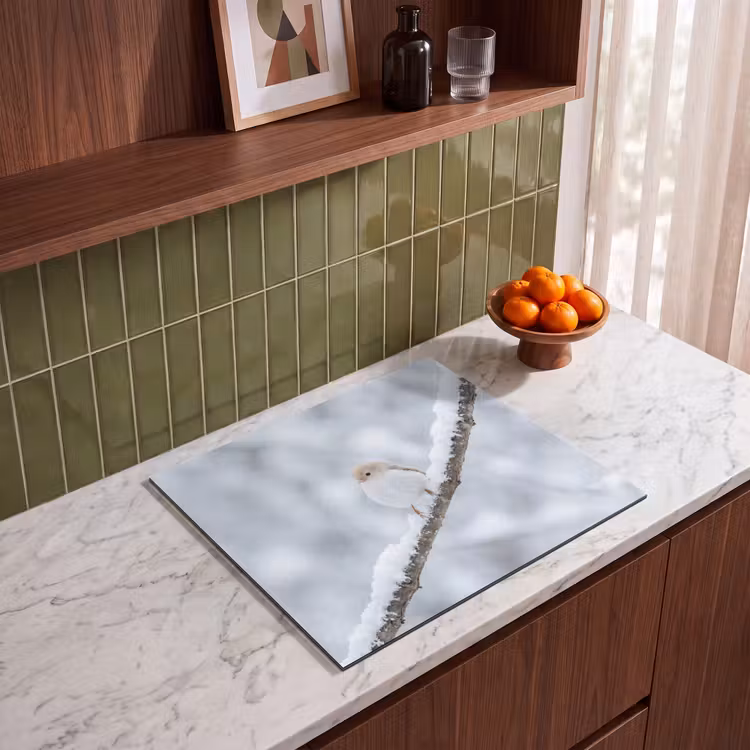 Induction hob cover - Bird - Snow - Branch - Winter - Soft — 4
