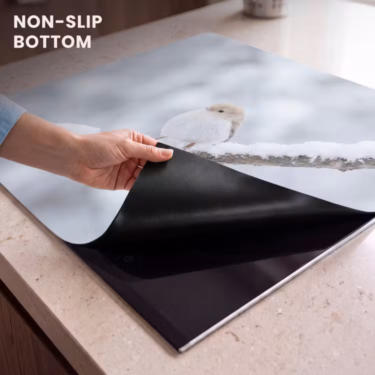 Induction hob cover - Bird - Snow - Branch - Winter - Soft — 5