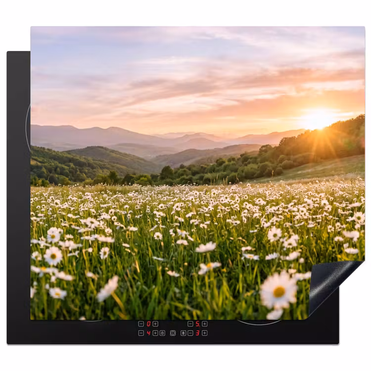 Induction hob cover - Daisy - Field - Hills - Green — 1