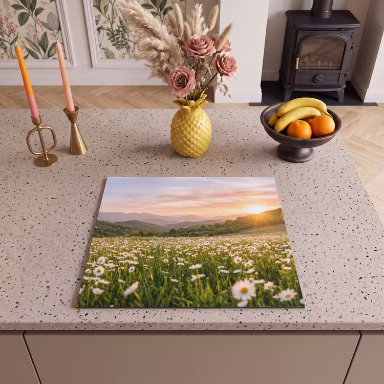 Induction hob cover - Daisy - Field - Hills - Green — 3