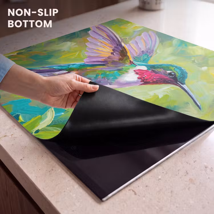 Induction hob cover - Hummingbird - Flowers - Nature - Colorful — 5