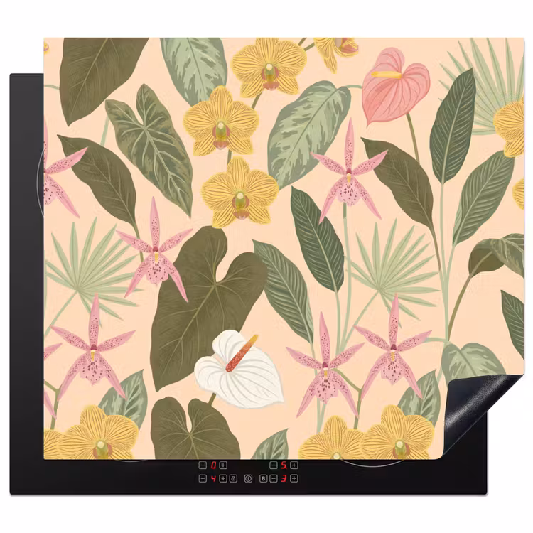 Induction hob cover - Pattern - Flowers - Colorful — 1