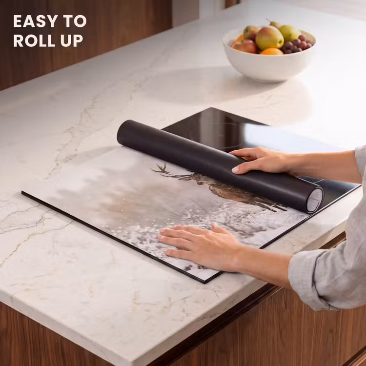 Induction hob cover - Red deer - Forest - Snow - Winter - Majestic — 6