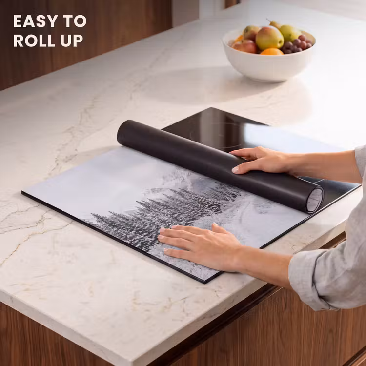 Induction hob cover - Road - Mountains - Snow - Coniferous forest - Adventurous — 6