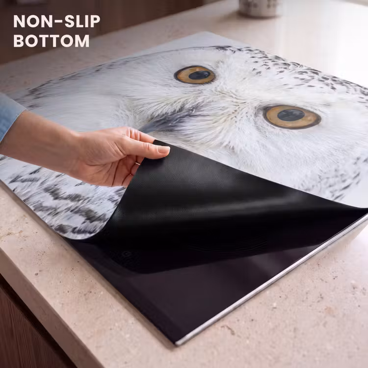 Induction hob cover - Snowy owl - Eye - Wildlife - White — 5