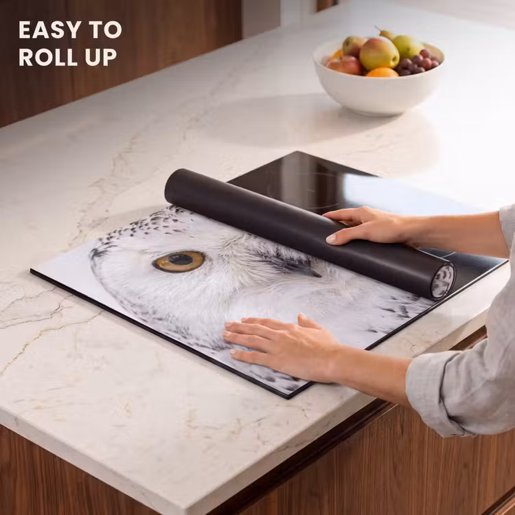 Induction hob cover - Snowy owl - Eye - Wildlife - White — 6