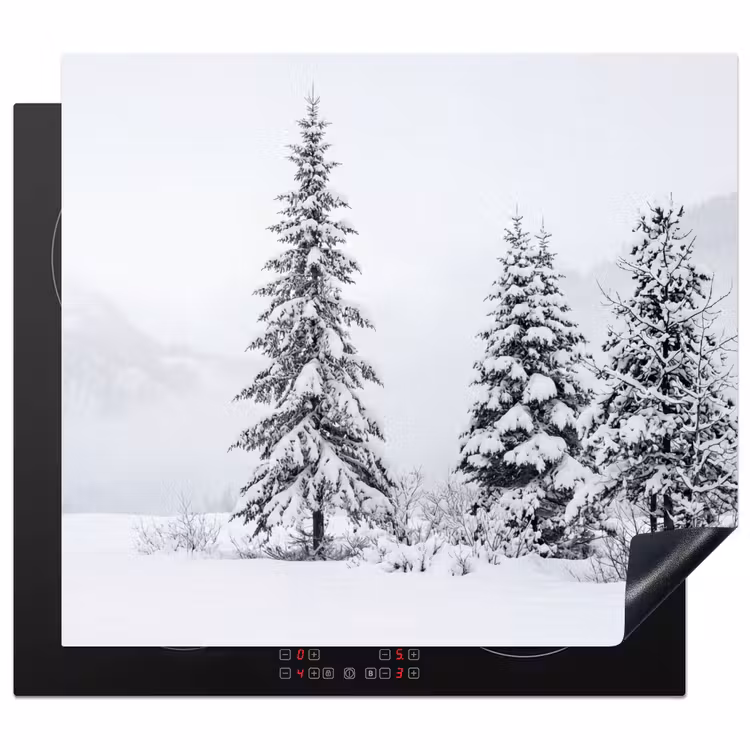 Induction hob cover - Spruce - Snow - Winter - Landscape - Silence — 1