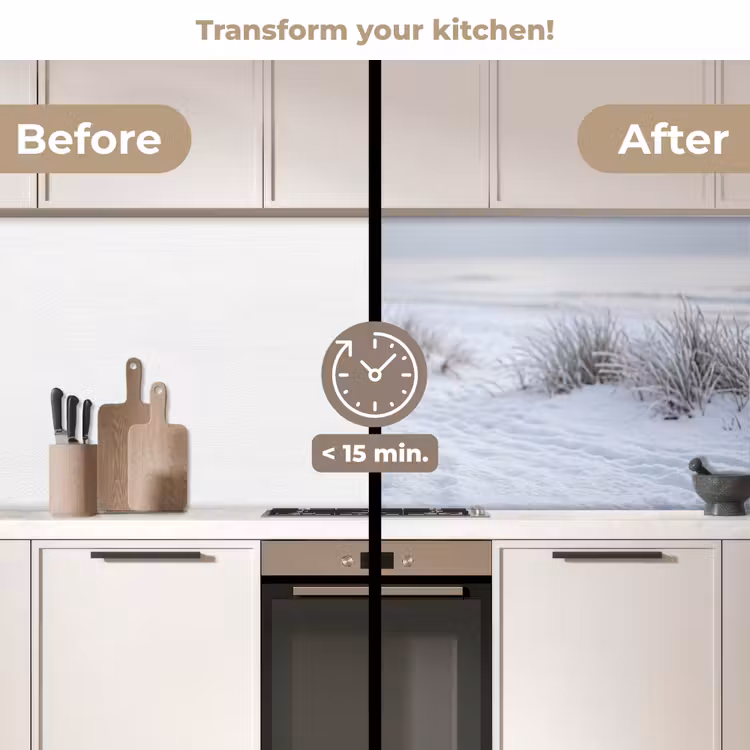 Kitchen splashback - Dunes - Snow - Beach - Winter - Serene — 3