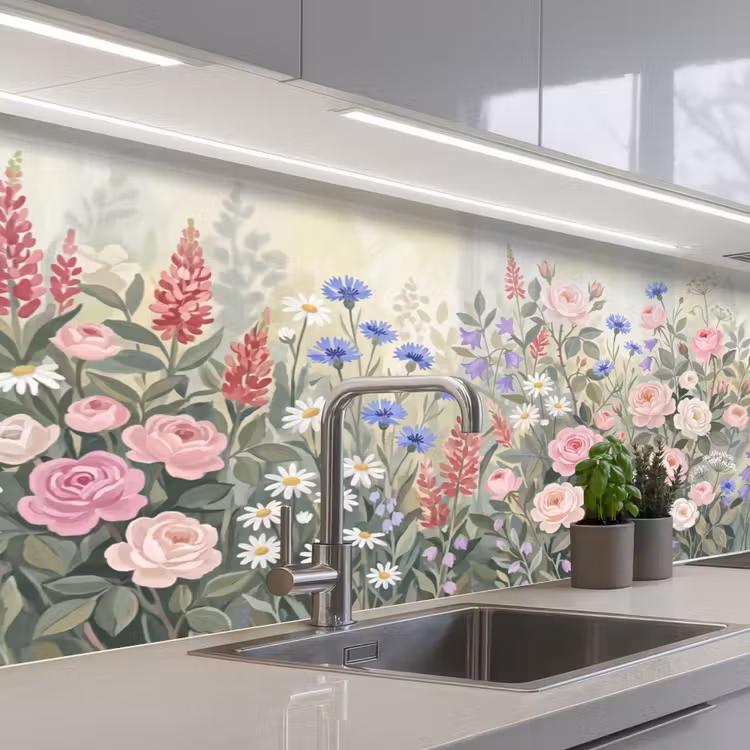 Kitchen splashback - Flowers - Garden - Nature - Colorful — 2