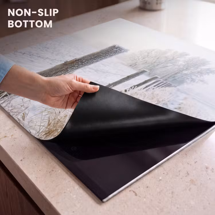 Induction hob cover - Fence - Snow - Fog - Countryside - Nostalgic — 5
