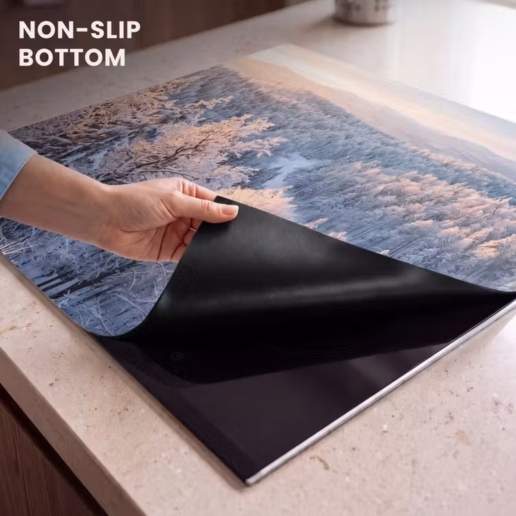 Induction hob cover - Forest - Mountains - Gold - Winter - Warm — 5