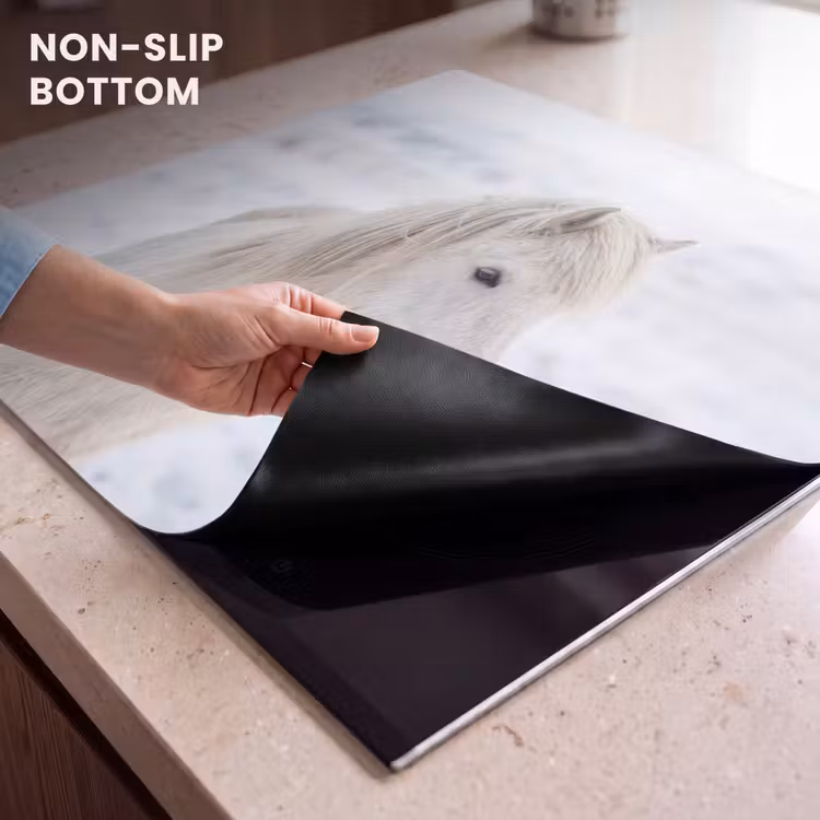 Induction hob cover - Horse - Head - Winter - Animals - White — 5