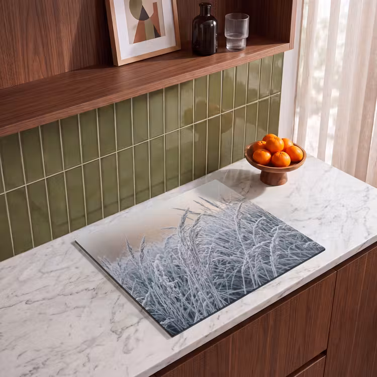 Induction hob cover - Mature - Grass - Crystals - Winter - Minimalist — 4