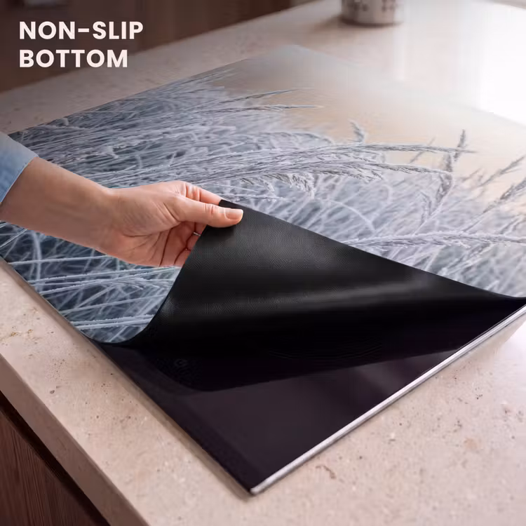 Induction hob cover - Mature - Grass - Crystals - Winter - Minimalist — 5