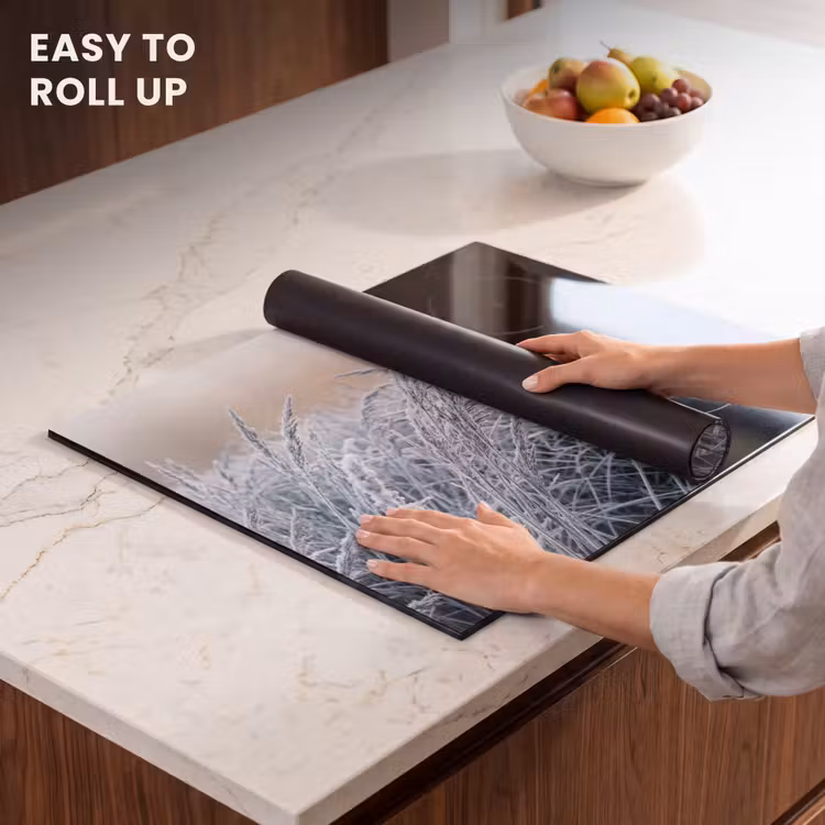 Induction hob cover - Mature - Grass - Crystals - Winter - Minimalist — 6