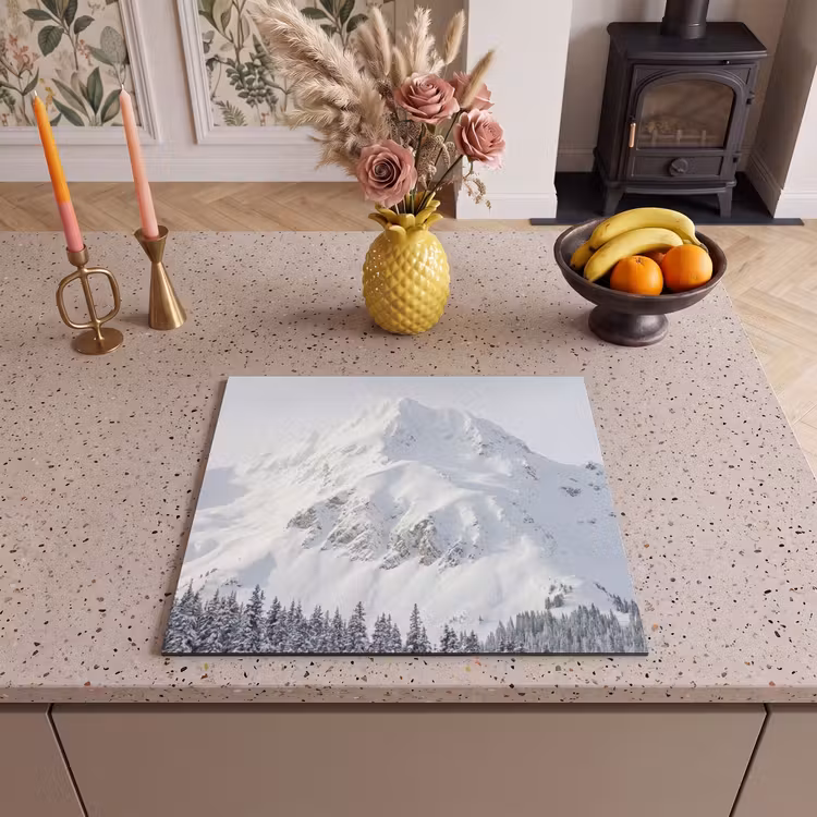 Induction hob cover - Mountain - Snow - Winter - Nature - White — 3