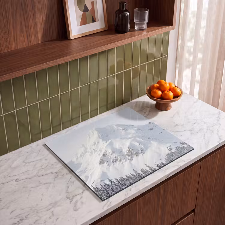 Induction hob cover - Mountain - Snow - Winter - Nature - White — 4