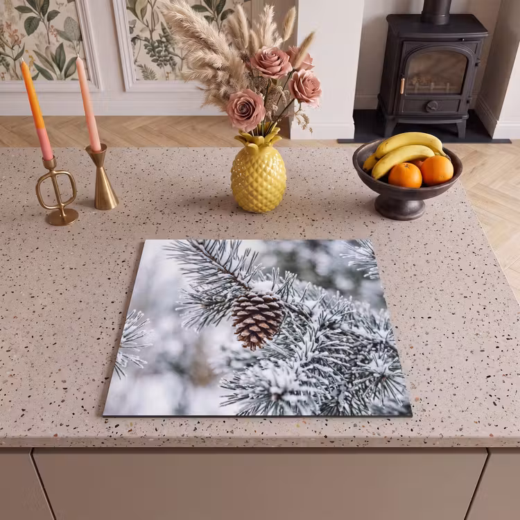 Induction hob cover - Pine cone - Branch - Snow - Winter - Atmospheric — 3