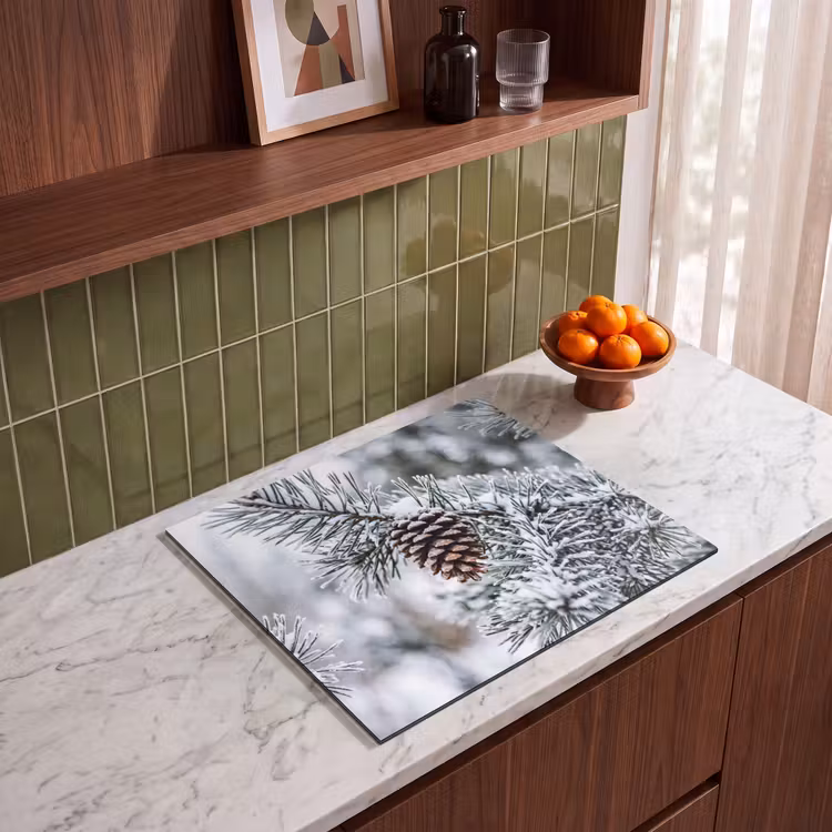 Induction hob cover - Pine cone - Branch - Snow - Winter - Atmospheric — 4