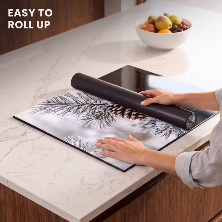 Induction hob cover - Pine cone - Branch - Snow - Winter - Atmospheric — 6