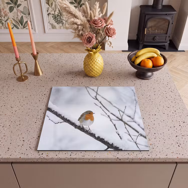 Induction hob cover - Robin - Branch - Snow - Winter - Lively — 3