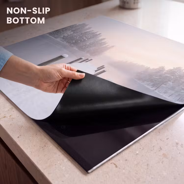 Induction hob cover - Scaffold - Lake - Fog - Winter - Serene — 5